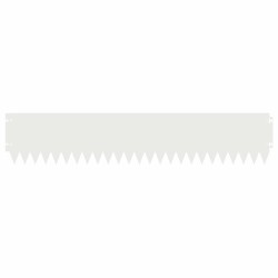 Bordure de Pelouse 10 pcs 103 x 20 cm Acier Blanc 636898636898