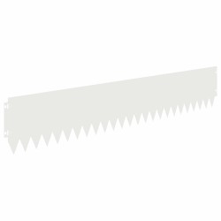 Bordure de Pelouse 10 pcs 103 x 20 cm Acier Blanc 636898636898