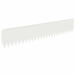 Bordure de Pelouse 10 pcs 103 x 20 cm Acier Blanc 636900636900