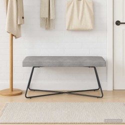 banc Uni Gris clair 110 x 40 x 45 cm Velours 636906636906
