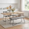 banc Uni Gris clair 110 x 40 x 45 cm Velours 636906636906