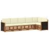 Ensemble de canapé d'angle avec coussin 5 pcs Naturel et Crème 636907636907