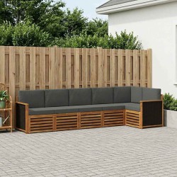 Ensemble de canapé d'angle 5 pcs Naturel et Anthracite 636908636908