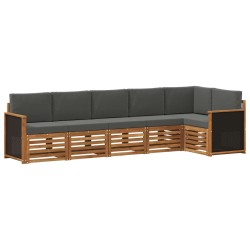 Ensemble de canapé d'angle 5 pcs Naturel et Anthracite 636908636908