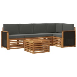 Ensemble de canapé d'angle 5 pcs Naturel et Anthracite 636909636909