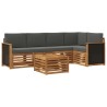 Ensemble de canapé d'angle 5 pcs Naturel et Anthracite 636909636909