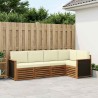 Ensemble de canapé d'angle avec coussin 4 pcs Naturel et Crème 636910636910