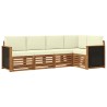 Ensemble de canapé d'angle avec coussin 4 pcs Naturel et Crème 636910636910