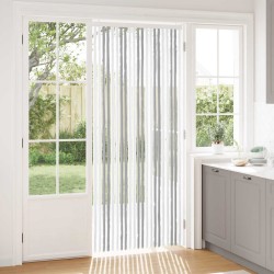 Rideau anti-insectes en chenille Gris clair et blanc 636917636917