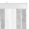 Rideau anti-insectes en chenille Gris clair et blanc 636917636917