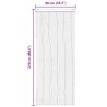 Rideau anti-insectes en chenille Gris clair et blanc 636917636917