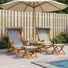 Chaise Longue 4 pcs 3 Position Bois d'eucalyptus massif 636921636921