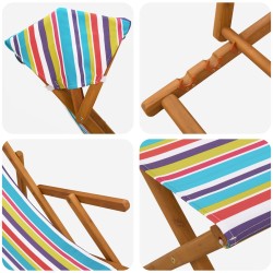 Chaise Longue 4 pcs 3 Position Bois d'eucalyptus massif 636921636921
