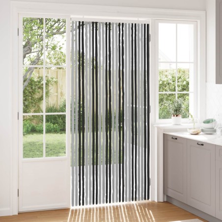 Rideau anti-insectes en chenille Gris et Noir 100 x 220 cm 636924636924