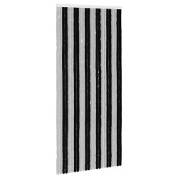 Rideau anti-insectes en chenille Gris et Noir 100 x 220 cm 636924636924