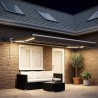 Cadre de store manuel avec LEDs Taupe 4 × 3,5 m 636929636929