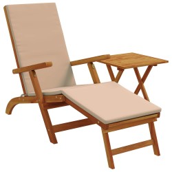 Chaise longue inclinable et pliable 2 pcs Taupe 636936636936