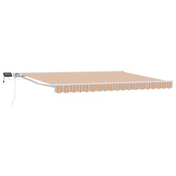 Cadre de store manuel avec LEDs Bleu, Orange, Blanc 4 × 3,5 m 636946636946
