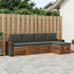 Ensemble de canapés d'extérieur 5 pcs Naturel et Anthracite 636951636951