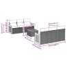 Salon de jardin avec coussins 7 pcs gris résine tressée 636954636954