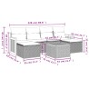 Salon de jardin avec coussins 7 pcs gris résine tressée 636961636961