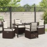 Ensemble de salle à manger pour jardin 5 pcs Marron polyrotin 636963636963