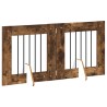 Porte de chien pliable avec supports 2 pcs Chêne fumé 120,5 cm 636967636967