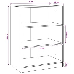 Armoire avec étagère Chêne noir 77 x 48 x 102 cm PB 636971636971