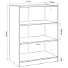 Armoire avec étagère Chêne noir 77 x 48 x 102 cm PB 636971636971