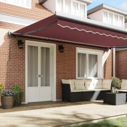 Auvent rétractable automatique bordeaux 300x250 cm 636972636972