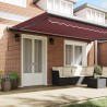 Auvent rétractable automatique bordeaux 300x250 cm 636972636972