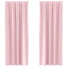 Rideaux occultants avec anneaux 2 pcs Rose bébé 225 x 140 cm 636973636973