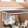 Auvent rétractable automatique marron 300x250 cm 636974636974