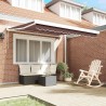 Auvent rétractable automatique marron 300x250 cm 636974636974