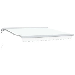 Auvent rétractable Blanc 300 x 250 x 165 cm Tissu et Métal 636975636975