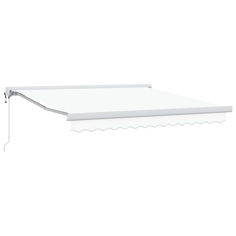 Auvent rétractable Blanc 300 x 250 x 165 cm Tissu et Métal 636975636975