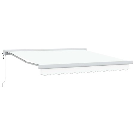 Auvent rétractable Blanc 300 x 250 x 165 cm Tissu et Métal 636975636975