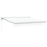 Auvent rétractable Blanc 300 x 250 x 165 cm Tissu et Métal 636975636975