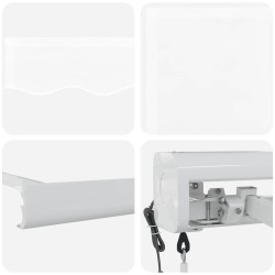Auvent rétractable Blanc 300 x 250 x 165 cm Tissu et Métal 636975636975