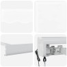 Auvent rétractable Blanc 300 x 250 x 165 cm Tissu et Métal 636975636975