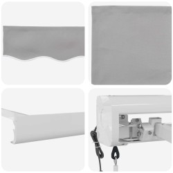 Auvent rétractable Gris clair 300 x 250 x 165 cm Tissu et Métal 636976636976
