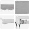 Auvent rétractable Gris clair 300 x 250 x 165 cm Tissu et Métal 636976636976