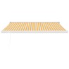 Auvent rétractable jaune et blanc 3x2,5 m tissu et aluminium 636977636977