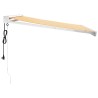 Auvent rétractable jaune et blanc 3x2,5 m tissu et aluminium 636977636977