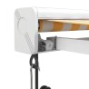 Auvent rétractable jaune et blanc 3x2,5 m tissu et aluminium 636977636977