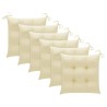 Chaises à manger d'extérieur lot de 6 et coussins Acacia massif 636978636978