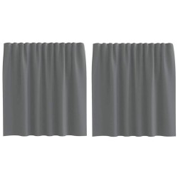 Rideaux en voile à œillets 2 pcs gris foncé 636979636979