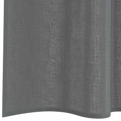 Rideaux en voile à œillets 2 pcs gris foncé 636979636979