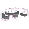 Salon de jardin 9 pcs avec coussins gris résine tressée 636981636981