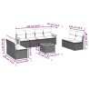 Salon de jardin 9 pcs avec coussins gris résine tressée 636982636982